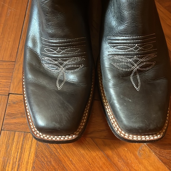 STETSON Handmade in Mexico Western Boot Marbled Black Gray Women’s 9 Cowgirl - Picture 10 of 13